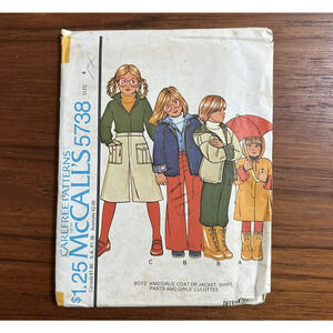 NEW Vintage 1970s McCalls 5738 Sewing Pattern Sz 4 Toddler Coat Jacket Pant